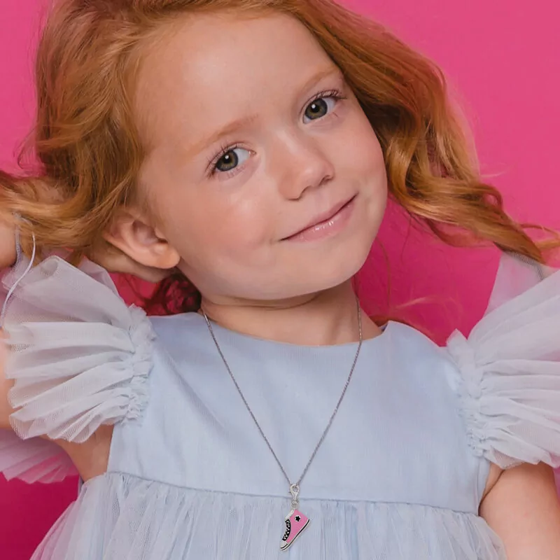 Кулон на карабіні Кед рожевий фото