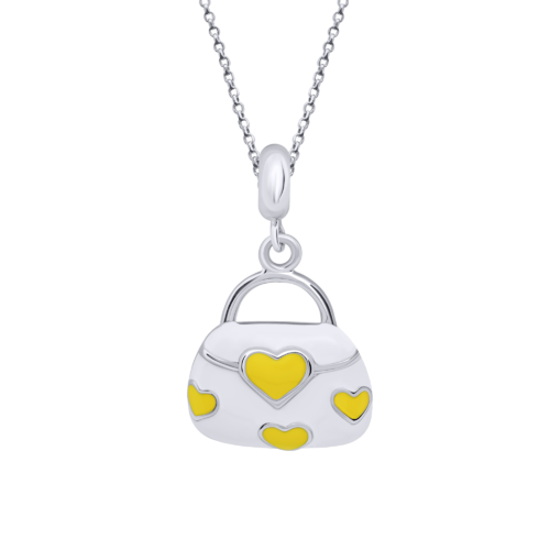 Кулон Сумочка желтая фото