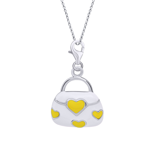 Кулон на карабине Сумочка желтая фото