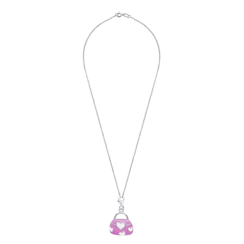 Кулон на карабіні Сумочка рожева фото