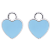 Підвіски до сережок Серце з блакитною емаллю фото №5