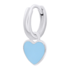 Підвіски до сережок Серце з блакитною емаллю фото №6
