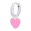 Earring pendants Heart with pink enamel photo №6