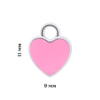 Earring pendants Heart with pink enamel photo №3