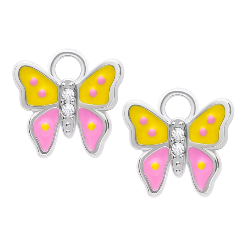 Earring pendants Butterfly with Crystals photo