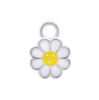 Підвіска до сережки Ромашка з біло-жовтою емаллю фото №1