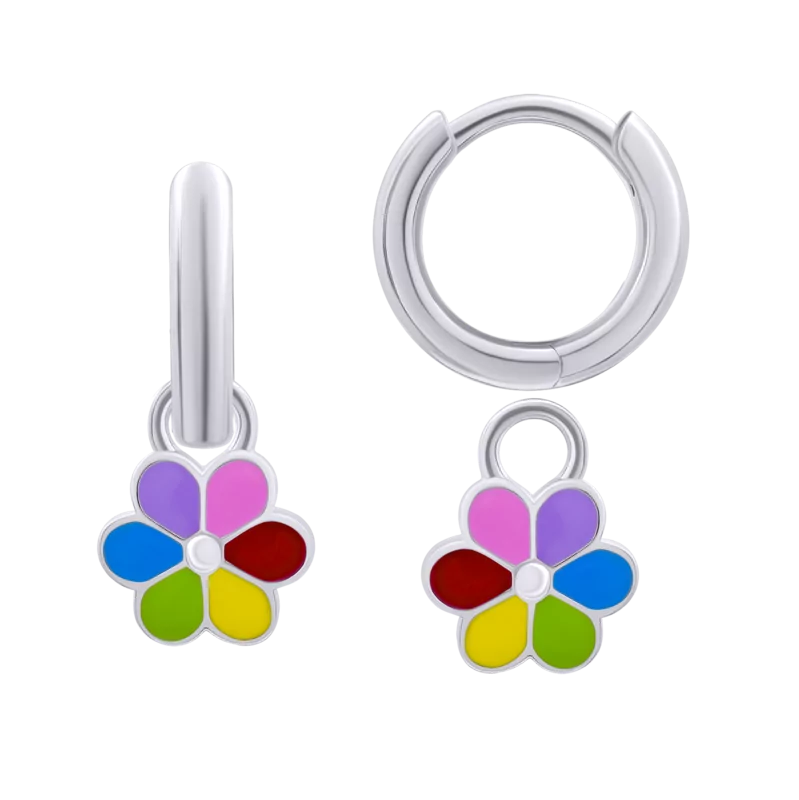 Earring pendants Colored Chamomile photo