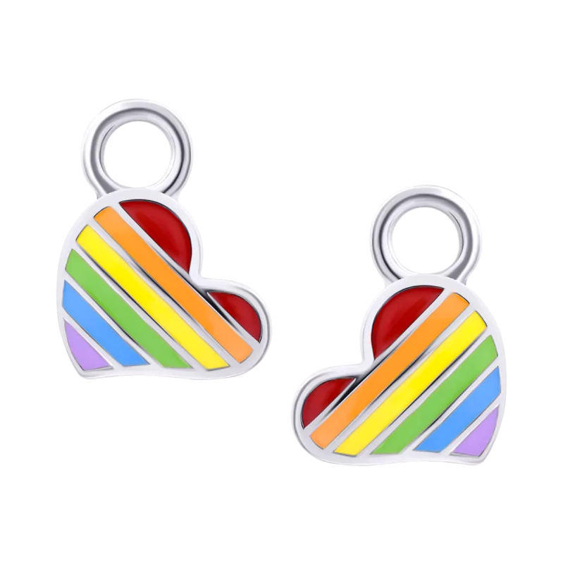 Earring pendants Colored Heart photo