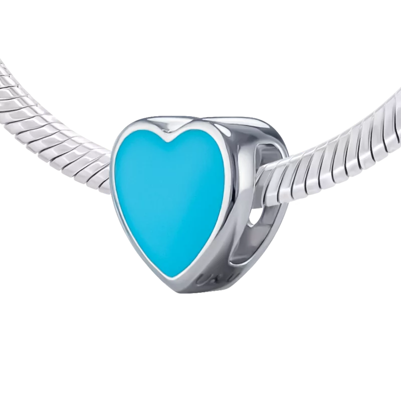 Шарм-серце Колір України з блакитною емаллю фото