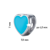 Шарм-серце Колір України з блакитною емаллю фото №2